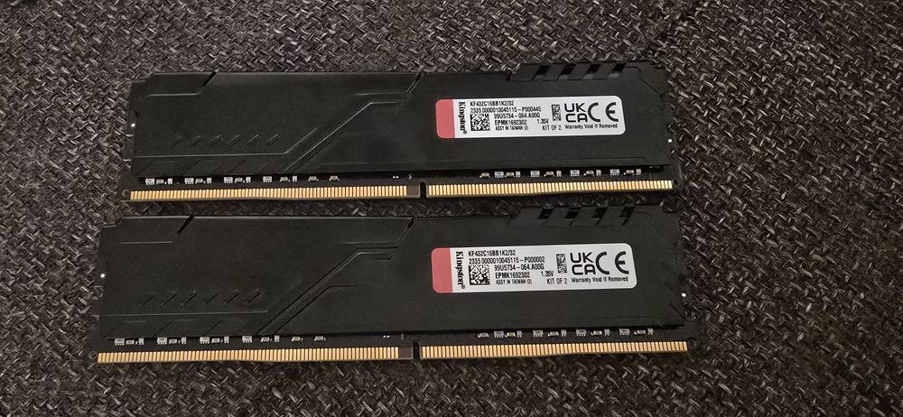 Memorie Ram Kingston Fury Beast Kit 32Gb ( 2 x 16Gb )Ddr4 3200 MHz CL16