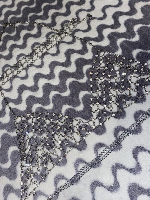 Set Choker/Lanț și sutien din cristale elegant festival
