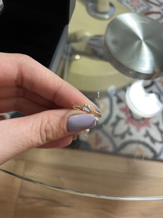 Inel de logodna aur 18k cu diamant , Coriolan, masura 50,5