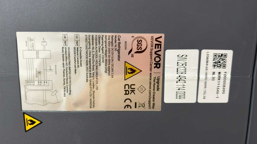Нов къмпинг хладилник VEVOR 30L / 12v-24v-220v/ Компресор / Bluetooth