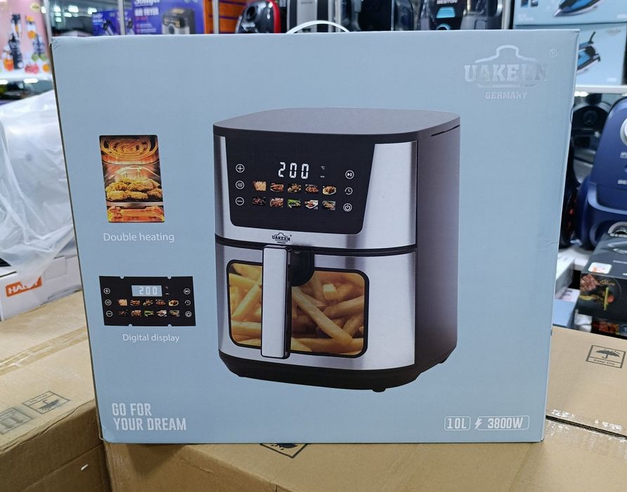 Аэрогриль UAKEEN ZL-1716, 10 л, 3800 Вт, с защитным микровыключателем