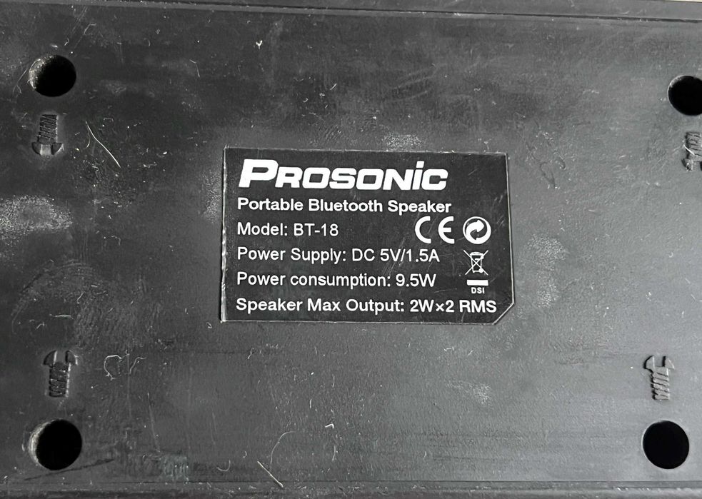 Boxă Bluetooth Prosonic BT-18 portabilă, 2×2W, funcțională
