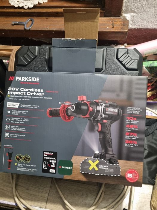 Нов куфар за инструменти parkside+дръжка