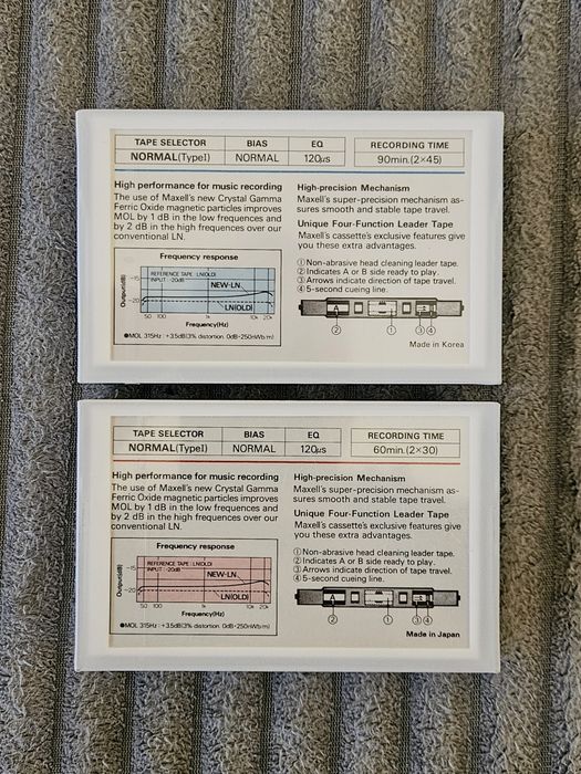 2 Casete Audio Maxell LN 1982