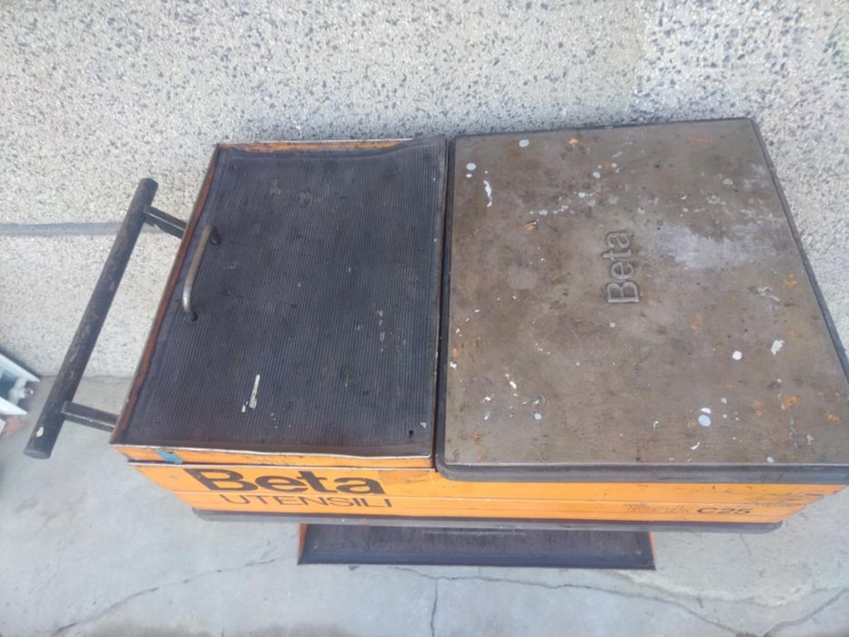 BETA TANK C25 метална оранжева сервизна количка за инструменти за гара