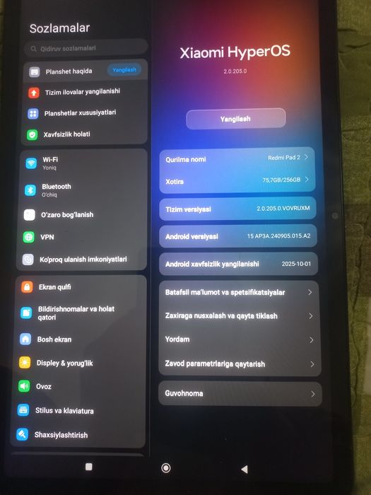 Xiomi aypad sotiladi narxi 3 milon kelishladi