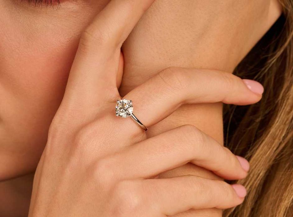 Inel logodna aur 14k,cu diamant 1,45 ct , NOU , cutie cadou