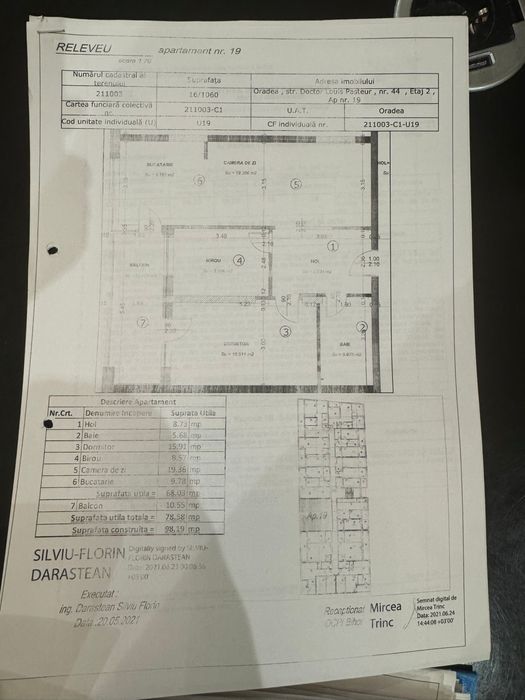 Vând apartament cu 3 camere