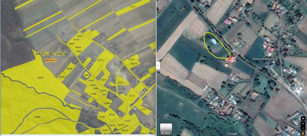Vand  2 terenuri intravilane-loc de casa loc. Poiana Braesti Botosani