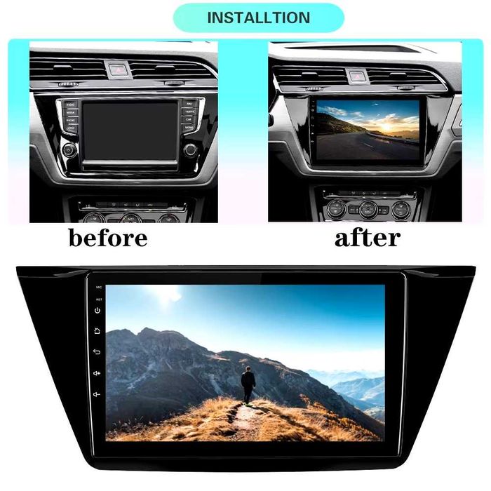 Мултимедия, CARPLAY, WAZE, за VW Touran, Андроид, 2 DIN, volkswagen, 10”, навигация, Android, Touran VW, 2016, 2017, 2018, 2019 година