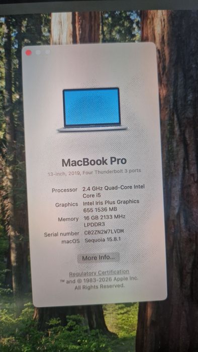 Macbook Pro A1989 (2019) TouchBar и Touch ID