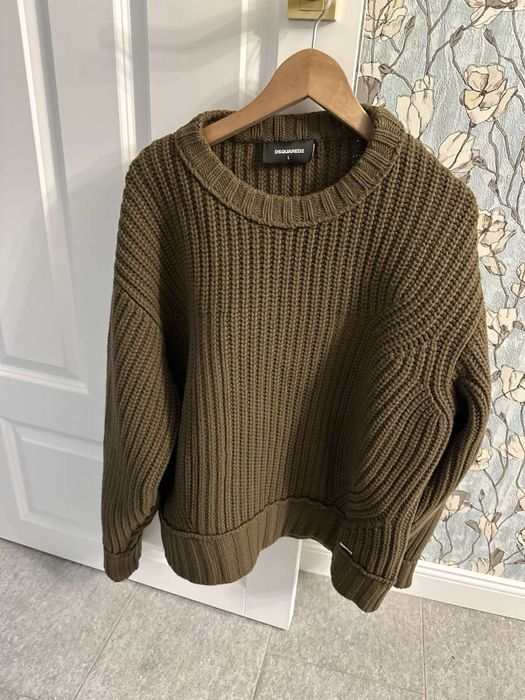 Зелен пуловер Dsquared2