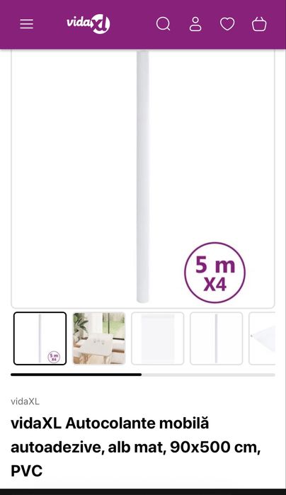 Autocolant mobila alb mat