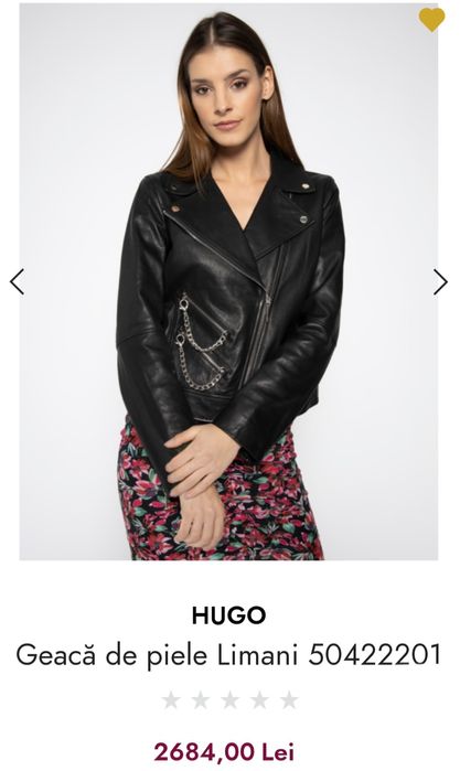 Geaca piele cu lanturi, noua