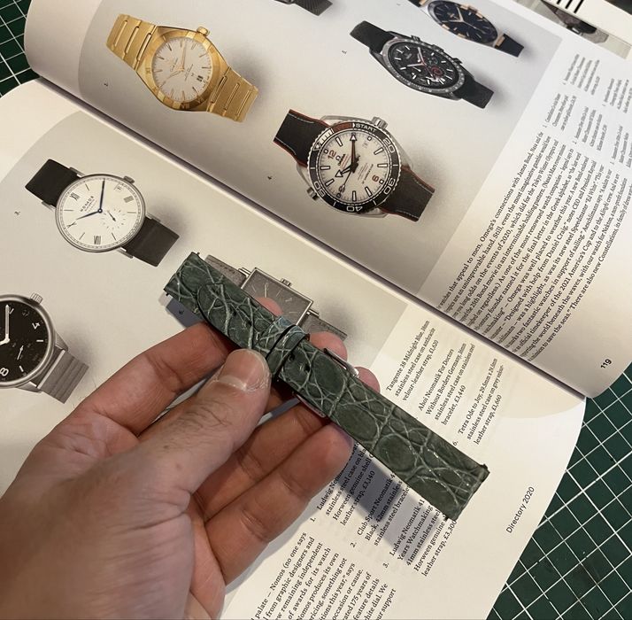 Ocazie UNICA - curea pentru ceas 18 mm din piele autentica de crocodil