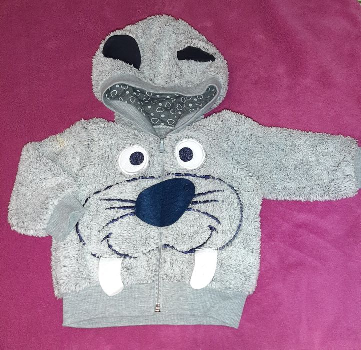 Salopeta flausata alba nou nascut groasa