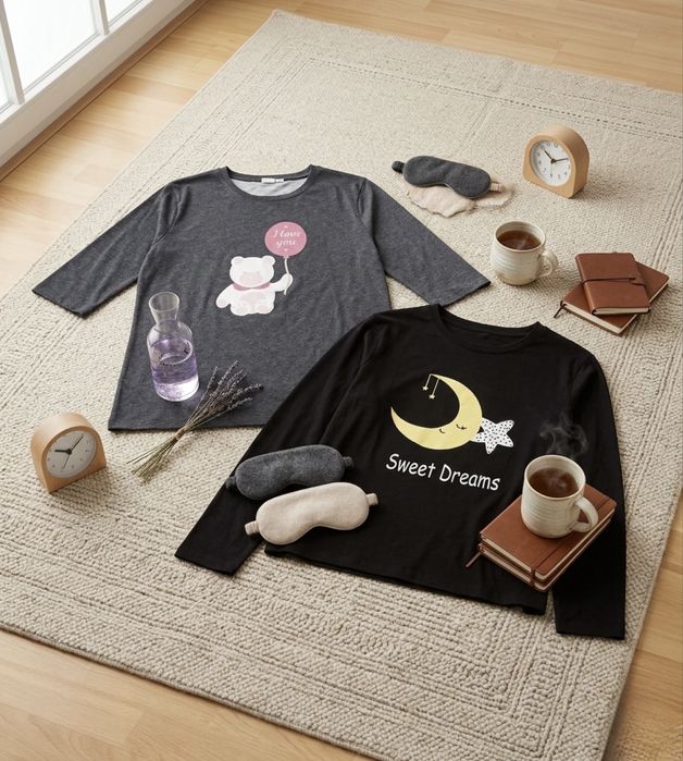 Set pijamale dama comode si dragute marimea L XL