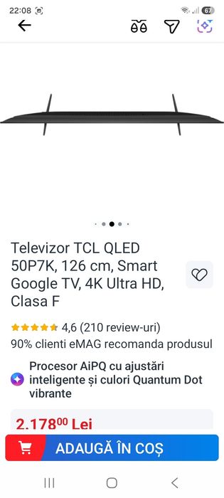 Vand qled tv 50"