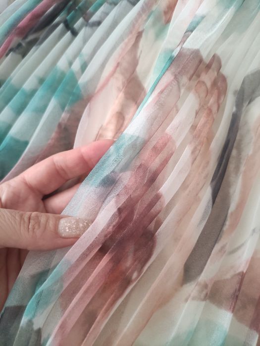 Fustă plisată multicolor H&M