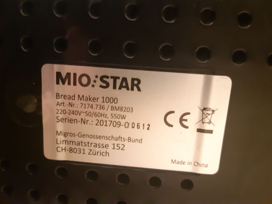 Masina de paine Mio Star