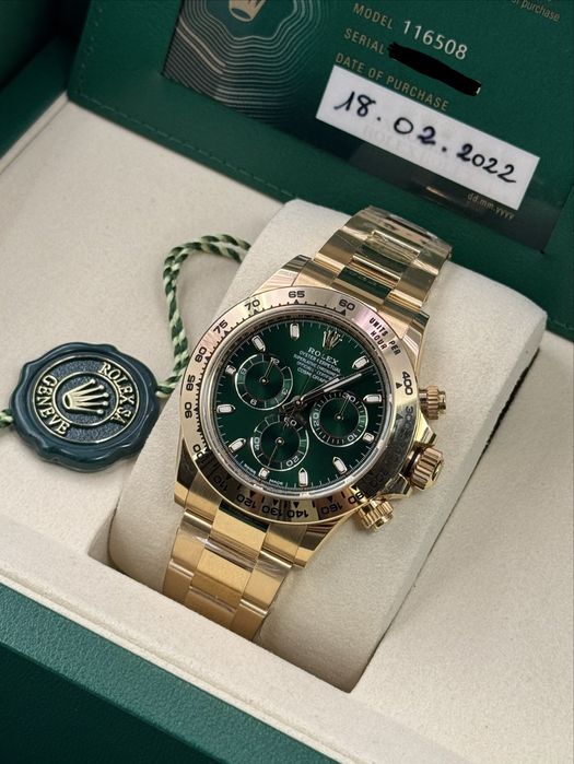 Ceas Rolex Daytona full gold & green dail