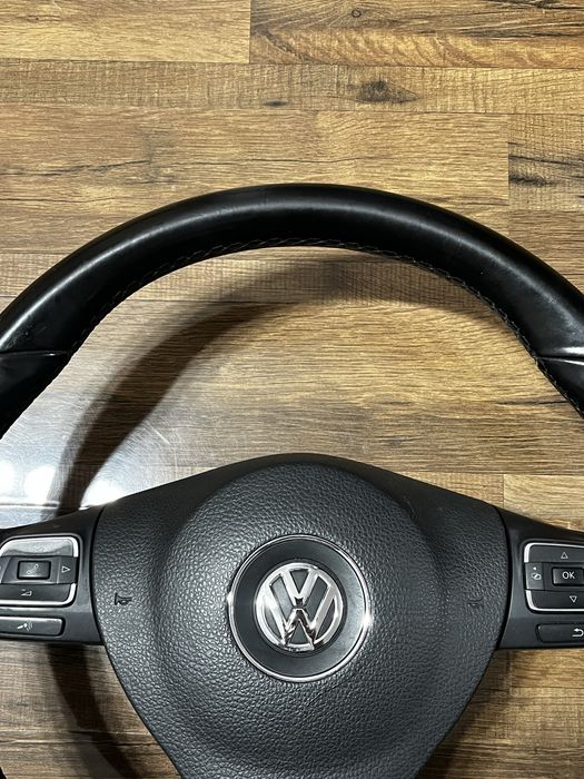 Volan passat b6 b7 cc golf tiguan complet cu airbag si comenzi