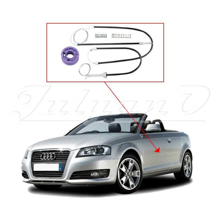 Ремонтен комплект за ел. машинка за стъкло за AUDI A3 Cabrio