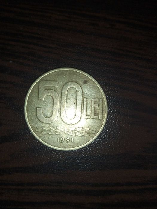 monedă 50 lei din anul 1991 pentru colecționari
