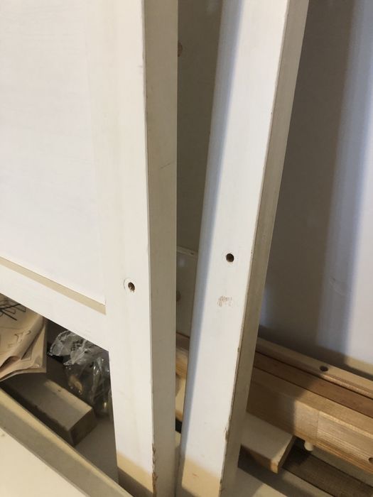 Cadru pat SUNDVIK IKEEA -extensibil+somieră, alb, 80x200 cm