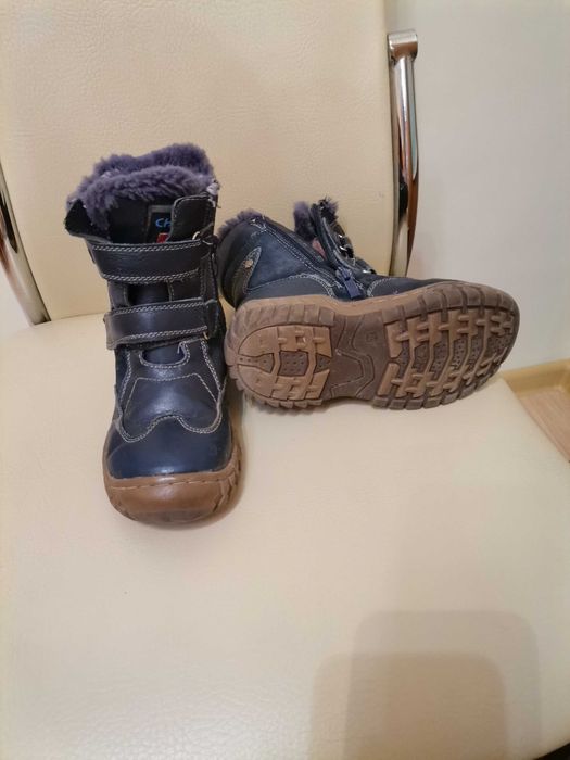 Зимни топли ботуши за момче естествена кожа.