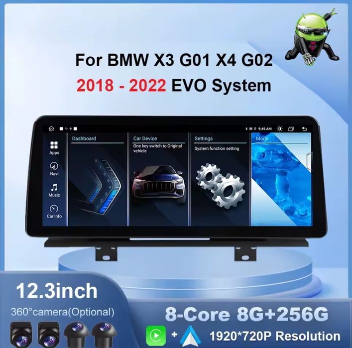 Navigatie android BMW X3 G01 X4 G02 Waze Caplay