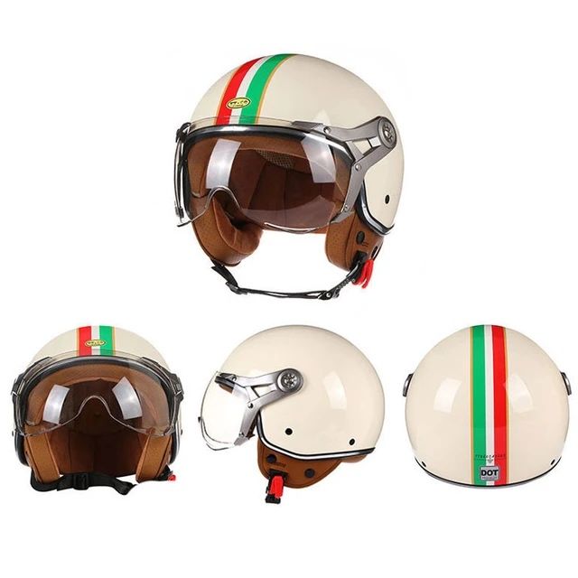 Casca Motorcycle Retro Vespa, Open Face Vintage