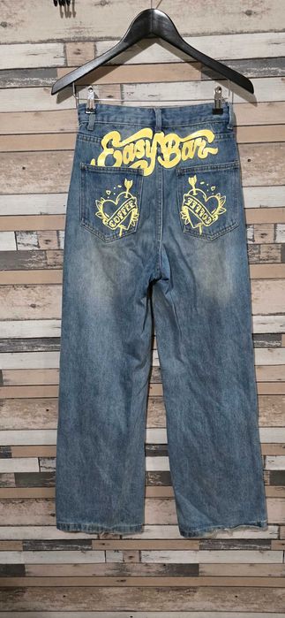 Дамски дънки с висока талия М-(х-648)