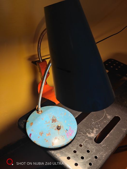 Настольная лампа СССР из нержавеющей стали