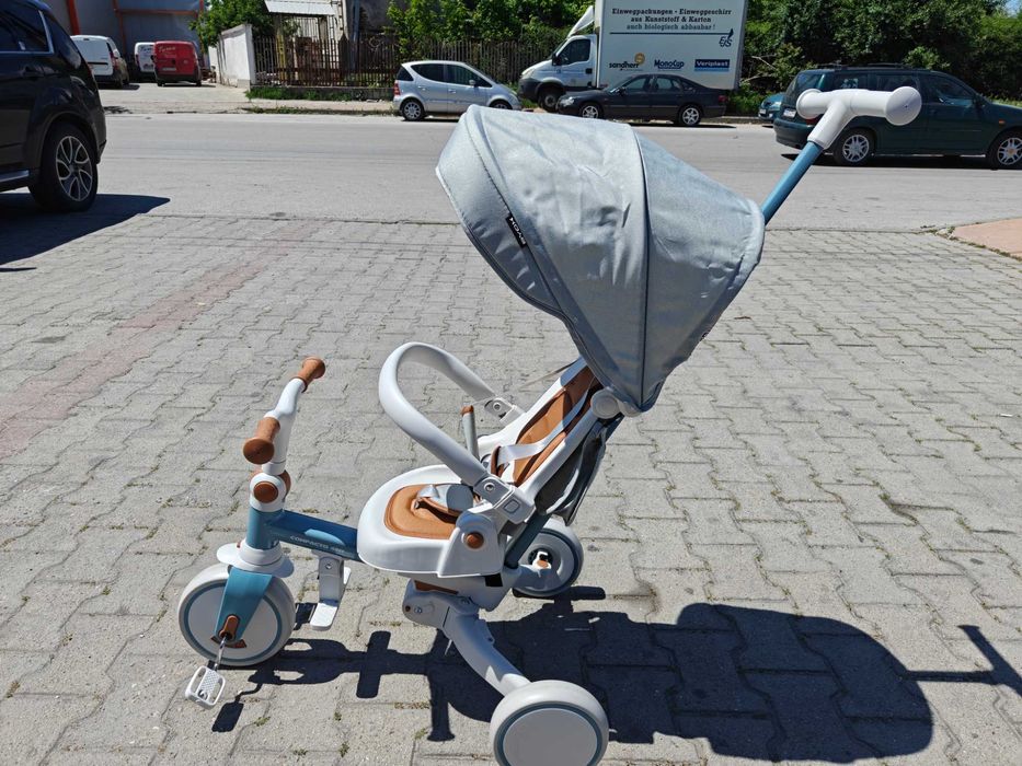 BYOX Детска триколка COMPACTO 4в1 син