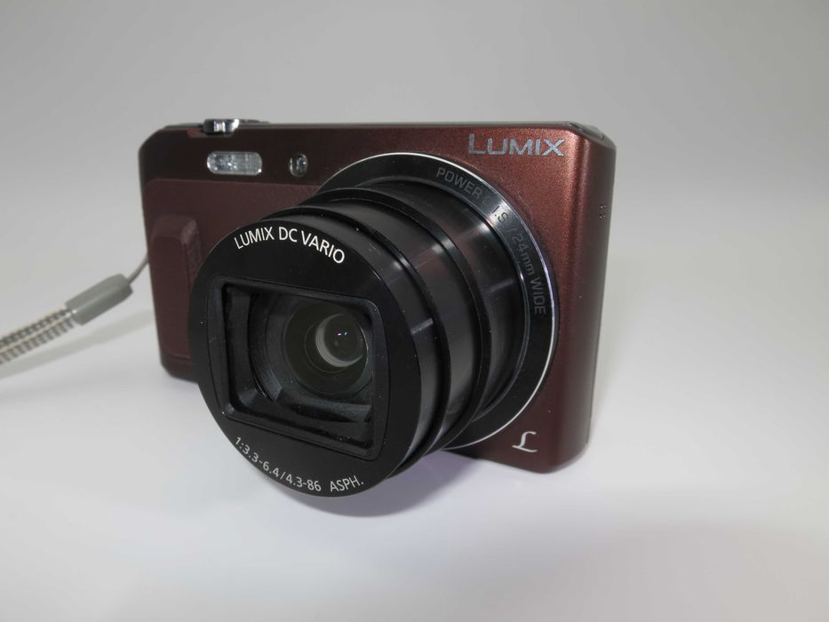 Panasonic Lumix TZ58 ултра компактен цифров фотоапарат с FULL HD, 18х оптичен зум, въртящ се дисплей за селфита, дигитална камера чисто НОВА