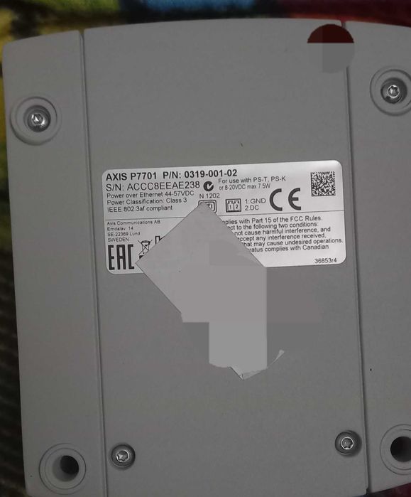 DVR AXIS P7701 decoder