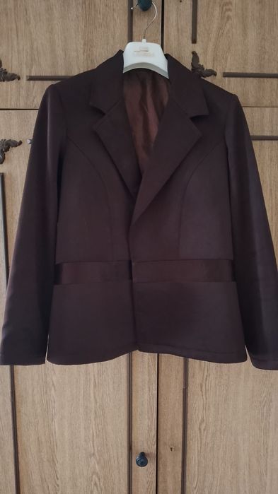 Коричневый атлассовый пиджак