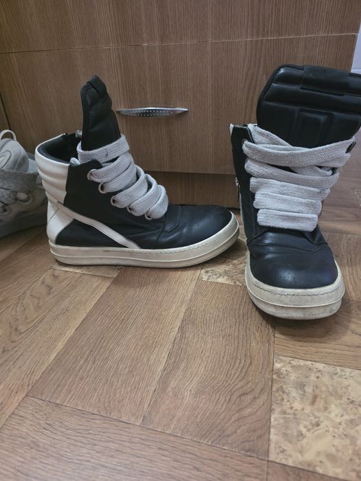 Rick Owens Geobasket Jumbo Laces High (100% Leather)
