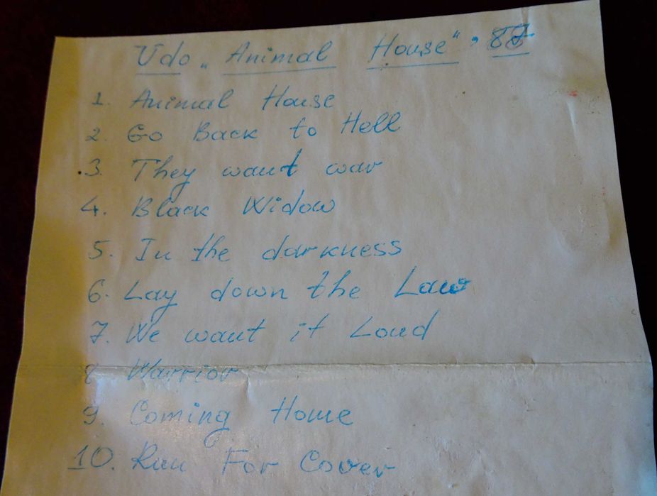 Аудио касета Sony CHF60 с хеви метъл групата U.D.O