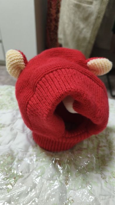 Шапочка для собачки теплая