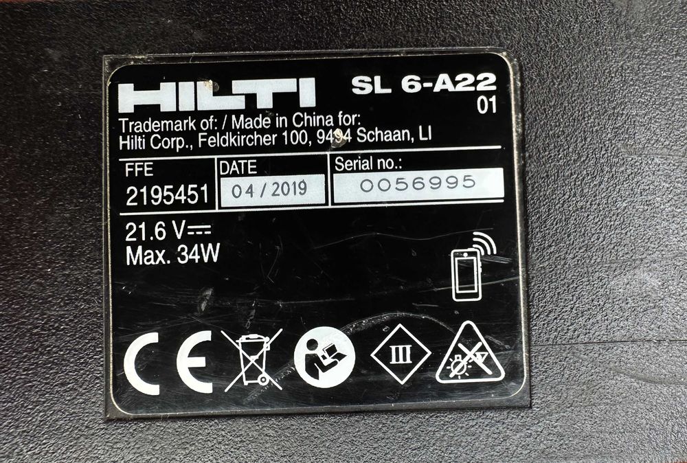 Hilti SL 6-A22 - Мощна акумулаторна лед лампа 22V