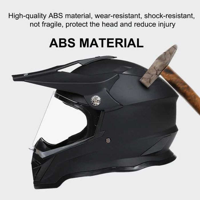 Крос каска за мотор, мотокрос, ендуро и АТВ - черно-зелен мат - размер М и L