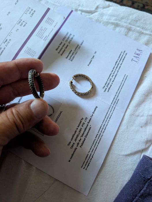Cercei aur 18 kt cu pietricele Safir Albastru
