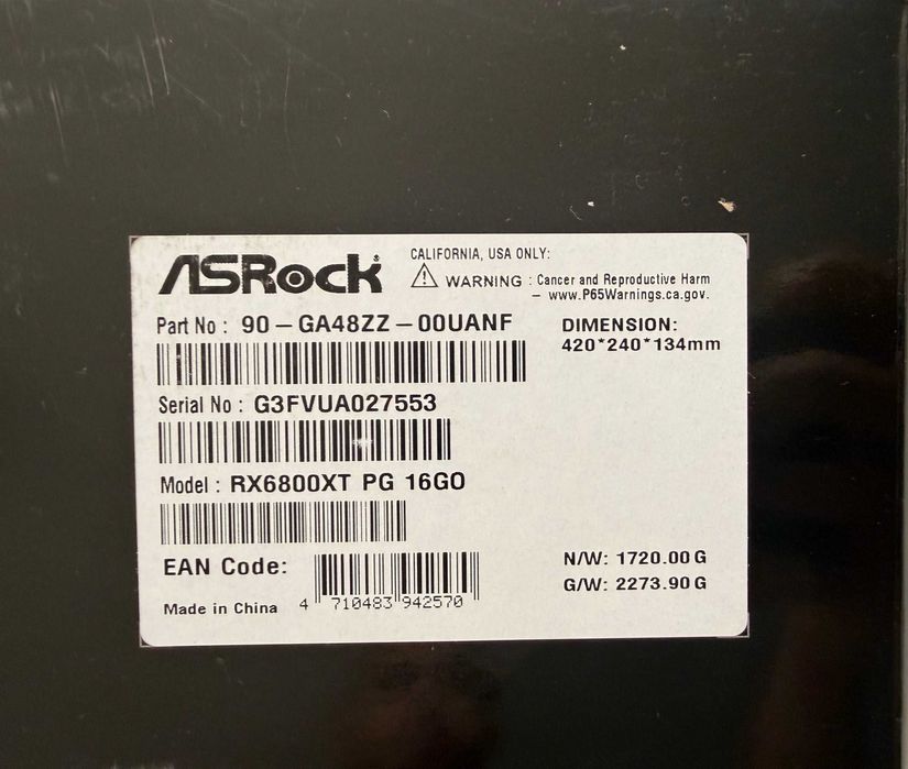 AMD Radeon RX6800 XT Gaming 16G OC