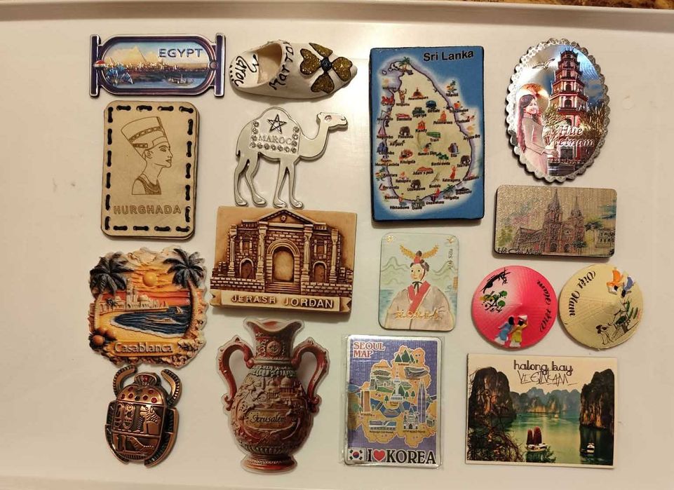 Магнити за хладилник от Европа, Азия, Африка и Южна Америка