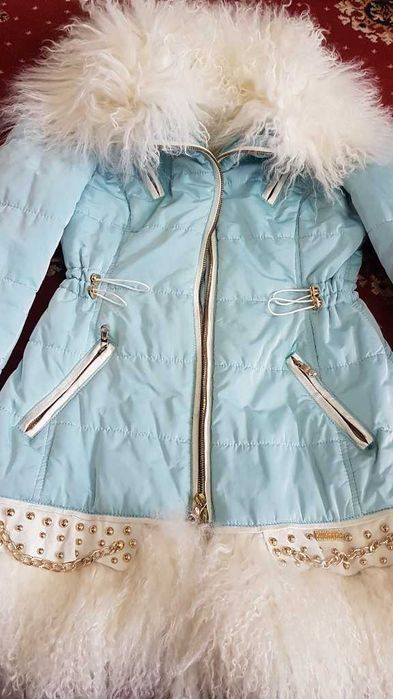 Италианско марково яке,естествен косъм лама,естествена кожа