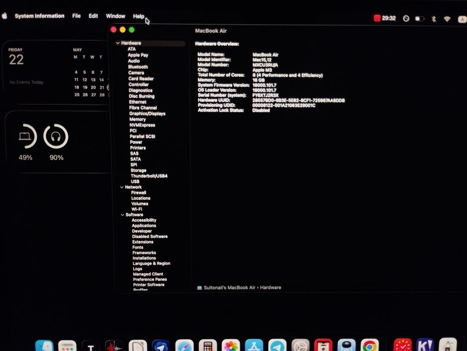 Macbook Air M3 13.6