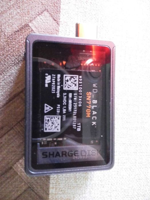 SSD wd_black SN770M NVMe 1TB(2230) + Sharge disk enclosure