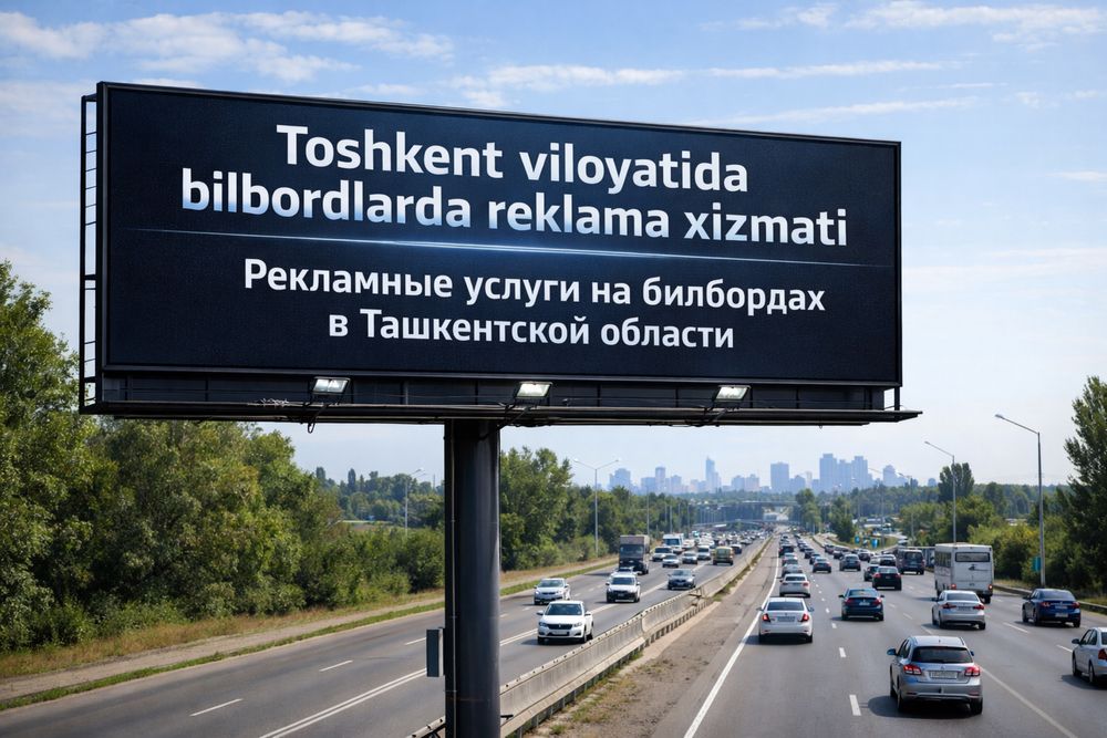 Bilbordlarda reklama — Qibray / Toshkent • Реклама на билбордах